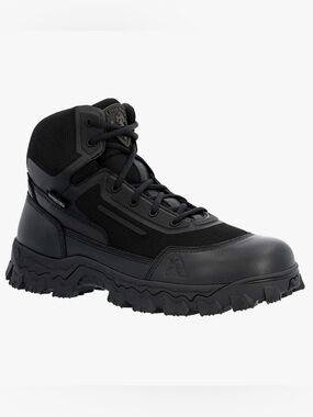 ROCKY Alpha Tec 8 in Black Side Zip Waterproof  Boot Military Tactical Boot